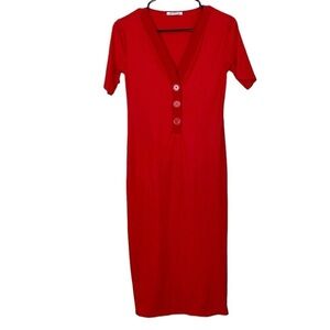 Zara Red Midi Dress